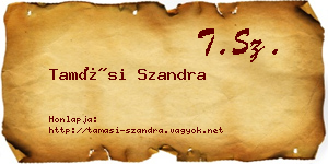 Tamási Szandra névjegykártya